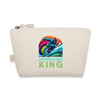 Vivid Snowboarding KIng Warrior Illustration - Organic Pouch - nature - Front