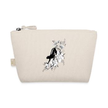 panthère noire florale pivoines - Trousse biologique - nature - Devant