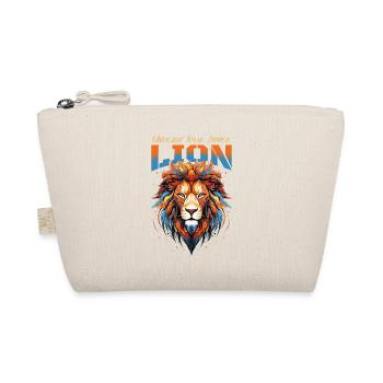 Lion Colorful Lion Head Colorful Predator Art - Organic Pouch - nature - Front