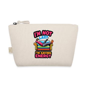 I'm not lazy. I'm saving energy - Bio-Täschchen - Natur - Vorne