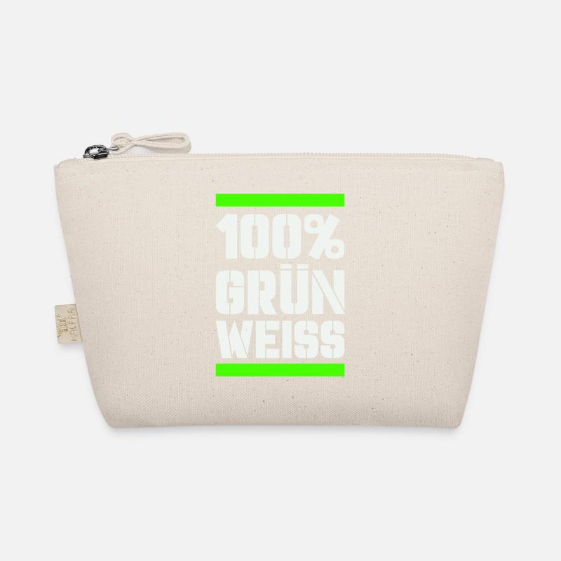 100 green white Organic Pouch