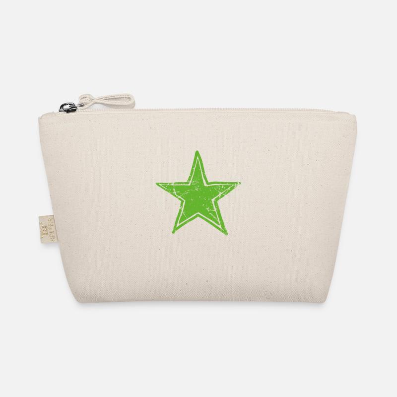 Star Drawn Path CMYK Green Organic Pouch