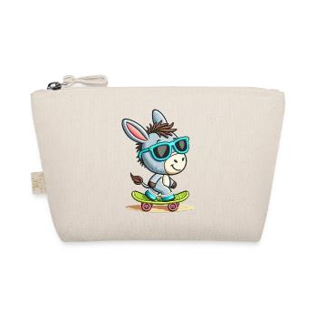 Cool Skater Donkey Tee - Organic Pouch - nature - Front
