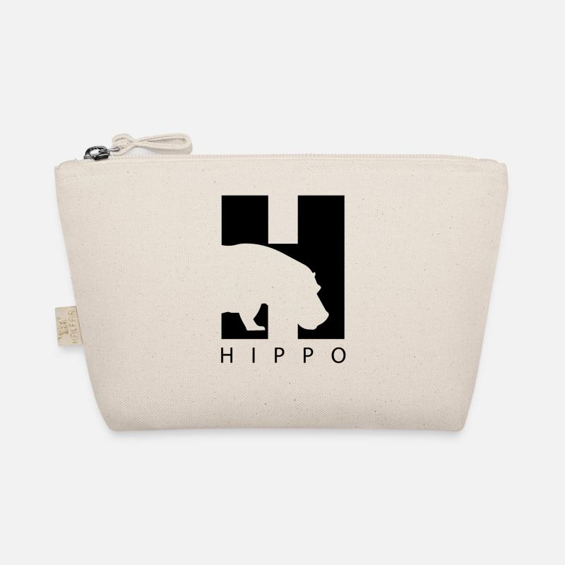HIppo Silhouette Nilpferd Bio-Täschchen