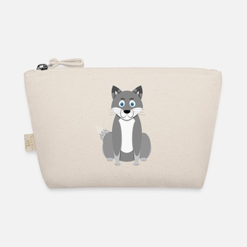 Karikatur-Wolf Bio-Täschchen