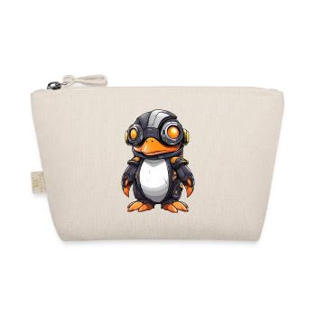 Pinguin Cyborg Roboter Cool - Bio-Täschchen - Natur - Vorne