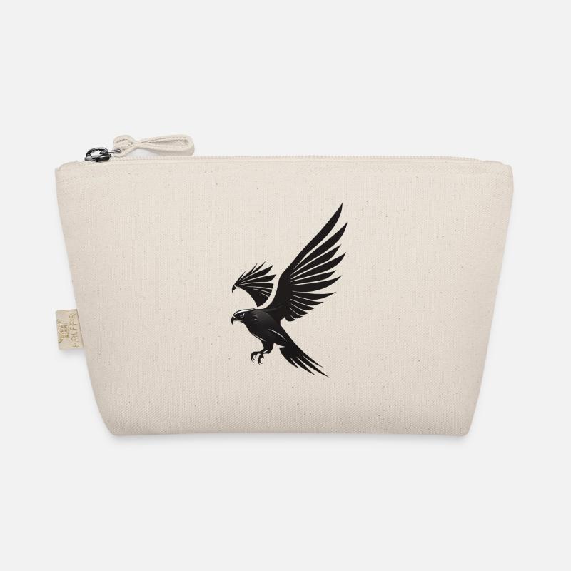Sublime glide: Black eagle as a symbol Organic Pouch