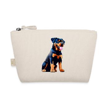 Cute Rottweiler in comic style - Organic Pouch - nature - Front