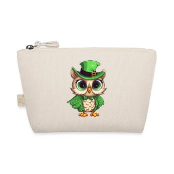Conception de la Saint-Patrick de hibou comique mignon - Trousse biologique - nature - Devant