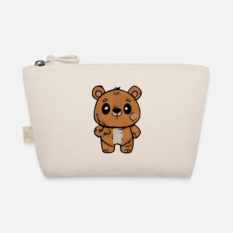 Cartoon Bear With Friendly Expression Organic Pouch