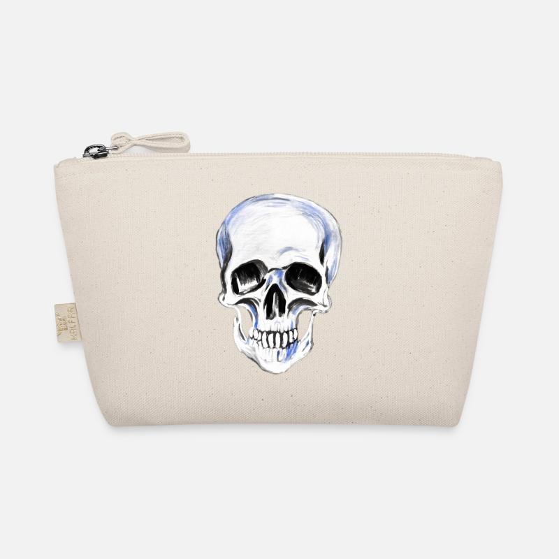 white painted skull Organic Pouch