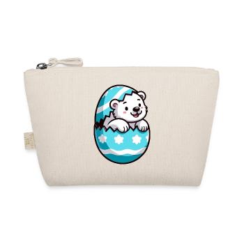 Cartoon Polar Bear Easter Egg Hatching - Organic Pouch - nature - Front
