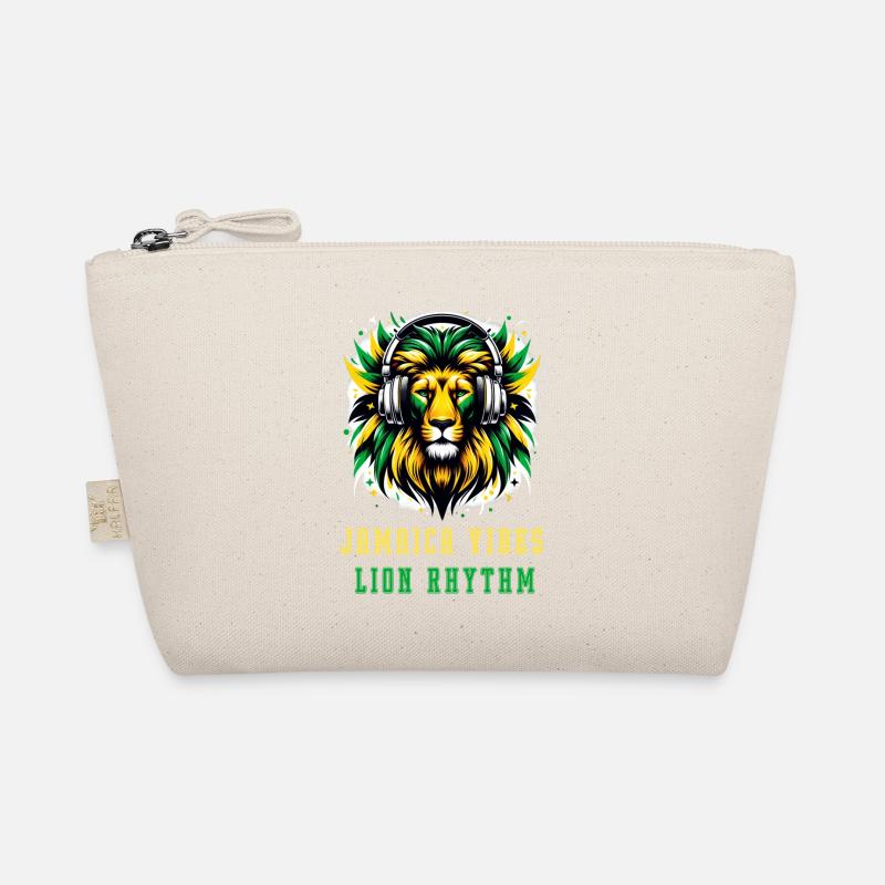 Jamaika Löwen Reggae Design - Bio-Täschchen - Natur
