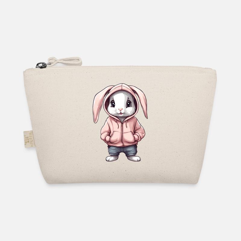 Lapin mignon avec pull hoddie Trousse biologique