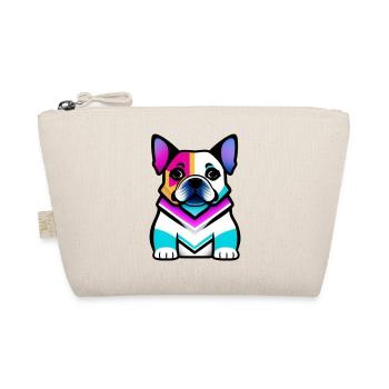 Abstract Pug Dog - Organic Pouch - nature - Front