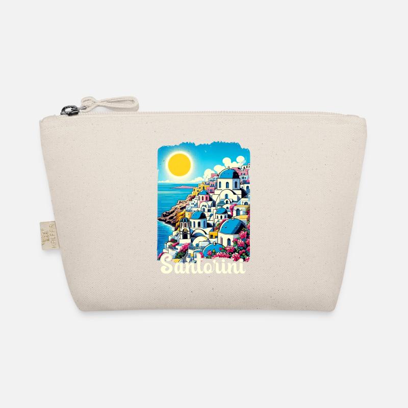 Santorini Greece Ocean Volcano Akrotiri Organic Pouch