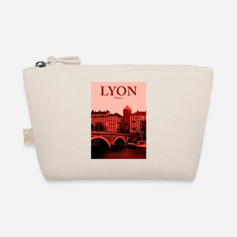Lyon Skyline roter Overlay Bio-Täschchen