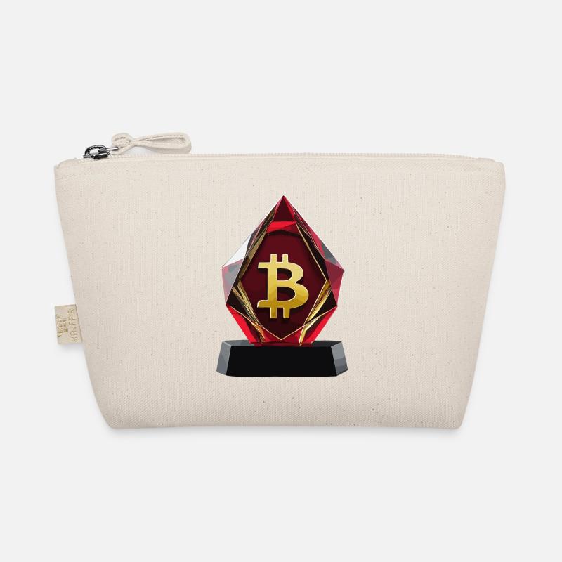 Conception de logo Bitcoin Crystal Trousse biologique