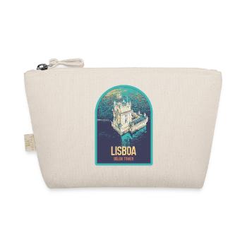 Illustration Belém Tower Lisbon, Aerial View - Organic Pouch - nature - Front