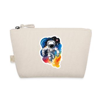 Astronaut Wasserfarben Aquarell - Bio-Täschchen - Natur - Vorne