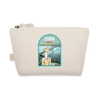 Christ the King Lisbon: View of the 25th of April Bridge over the Tagus River - Organic Pouch - nature - Front