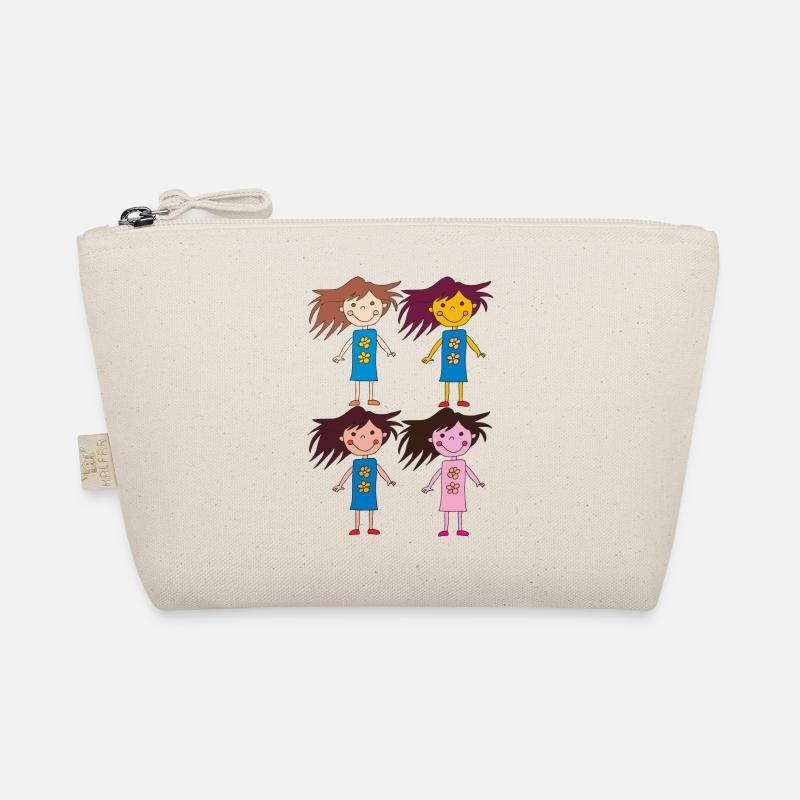 vier mädchen lustig Bio-Täschchen