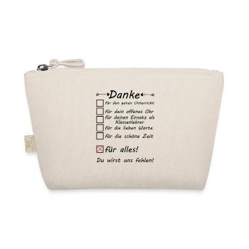 Klassenlehrer zum Abschied Abschiedsgeschenk - Bio-Täschchen - Natur - Vorne
