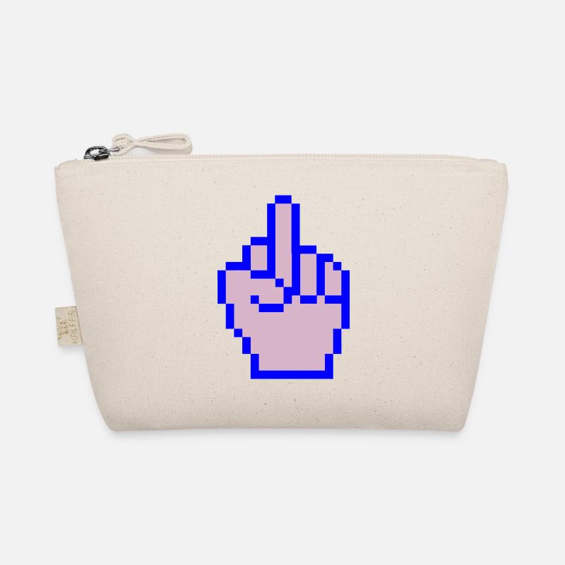 mittelfinger pixel Bio-Täschchen