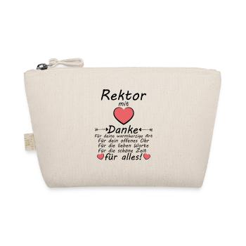 Danke an Rektor Abschiedsgeschenk zum Abschied - Bio-Täschchen - Natur - Vorne