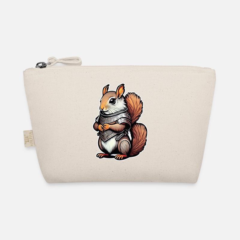 Warrior Squirrel Illustration Organic Pouch