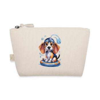 Swimming puppy on an adventure! - Organic Pouch - nature - Front