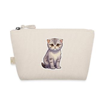 Scottish Fold Cat Cute - Organic Pouch - nature - Front