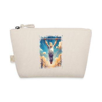 Blond et pliable - gymnaste drôle - Trousse biologique - nature - Devant