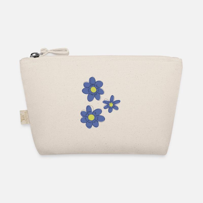 Blaue Blumen Bio-Täschchen