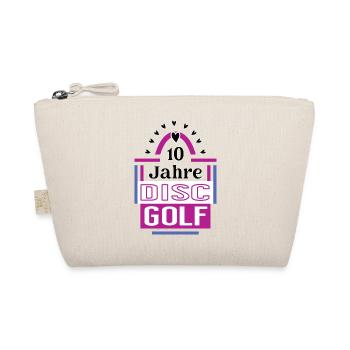 10 Jahre Discgolf Jubiläum Discgolfspielerin - Bio-Täschchen - Natur - Vorne