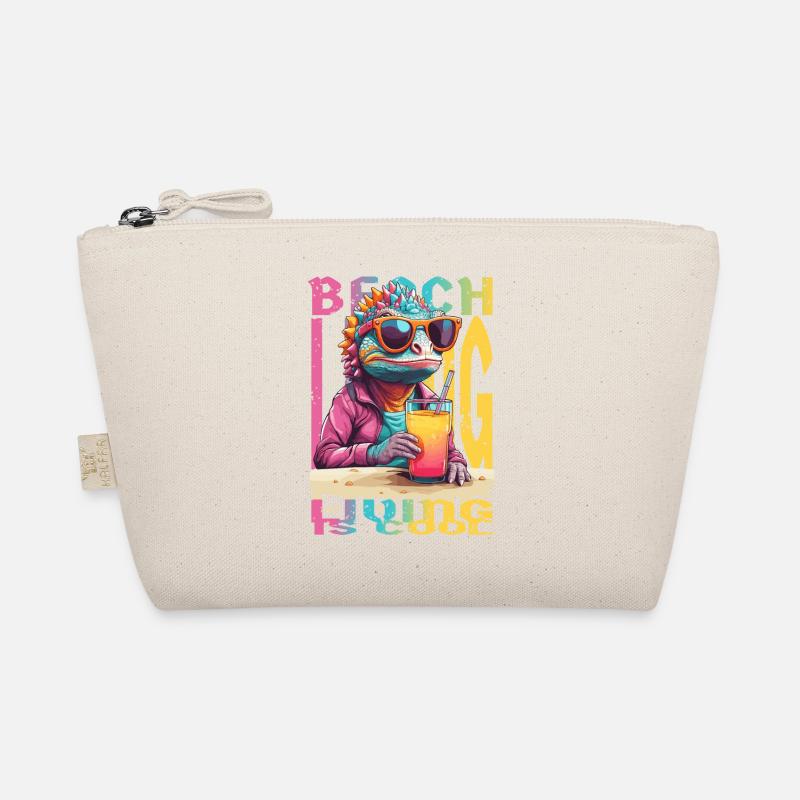 Chameleon on the beach Organic Pouch