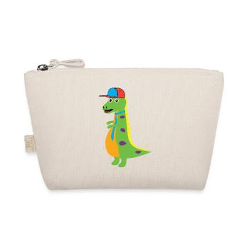 T-Rex prêt pour l’école sur T-shirt Bébé - Trousse biologique - nature - Devant