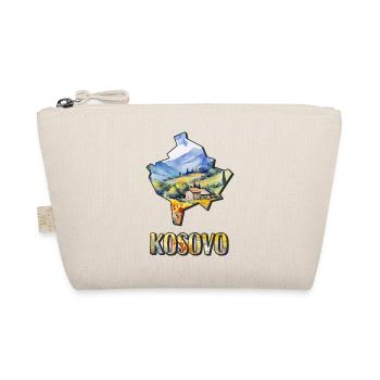 Watercolor Map Kosovo - Organic Pouch - nature - Front