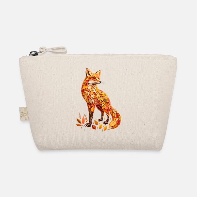A fox made of different leaves Organic Pouch