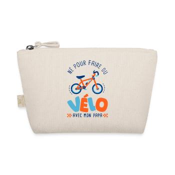 Né pour faire du vélo avec mon papa - Trousse biologique - nature - Devant