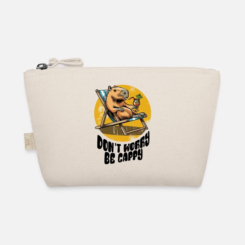 Don't worry be Cappy - Capybara - Urlaub Bio-Täschchen