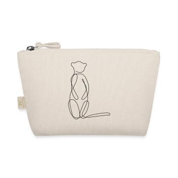 Meerkat One Line Art Motif - Organic Pouch - nature - Front