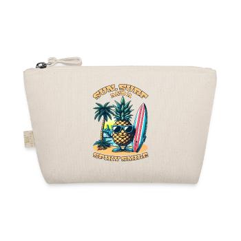Surfing Pineapple: Sun, Surf, and a Spiky Smile! - Organic Pouch - nature - Front