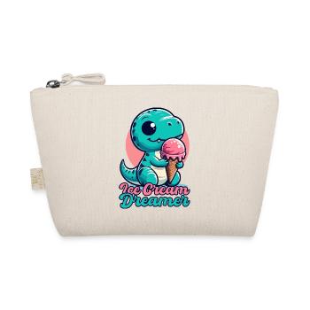 Ice Cream Dreamer Cute T-Rex with Ice Cream Gift - Organic Pouch - nature - Front