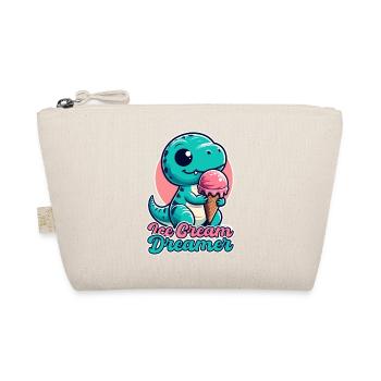 Rêve de crème glacée T-Rex mignon avec cadeau de crème glacée - Trousse biologique - nature - Devant
