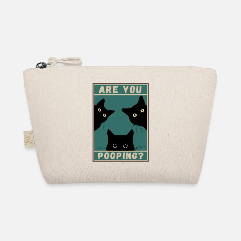 black fat cat fat are you pooping Organic Pouch