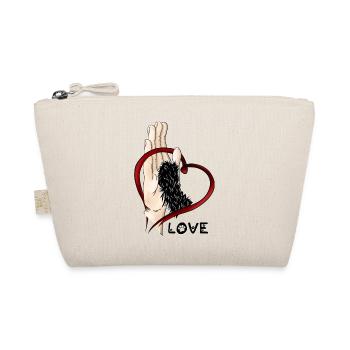 Paw Love - Black Paw - Organic Pouch - nature - Front