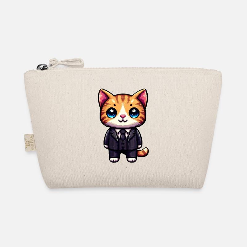 Pixel Art Cat Organic Pouch