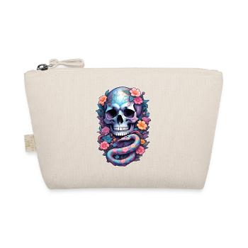 Skull skull colorful snake, flowers, color - Organic Pouch - nature - Front