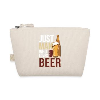 Just Man Who Loves Beer - Bio-Täschchen - Natur - Vorne